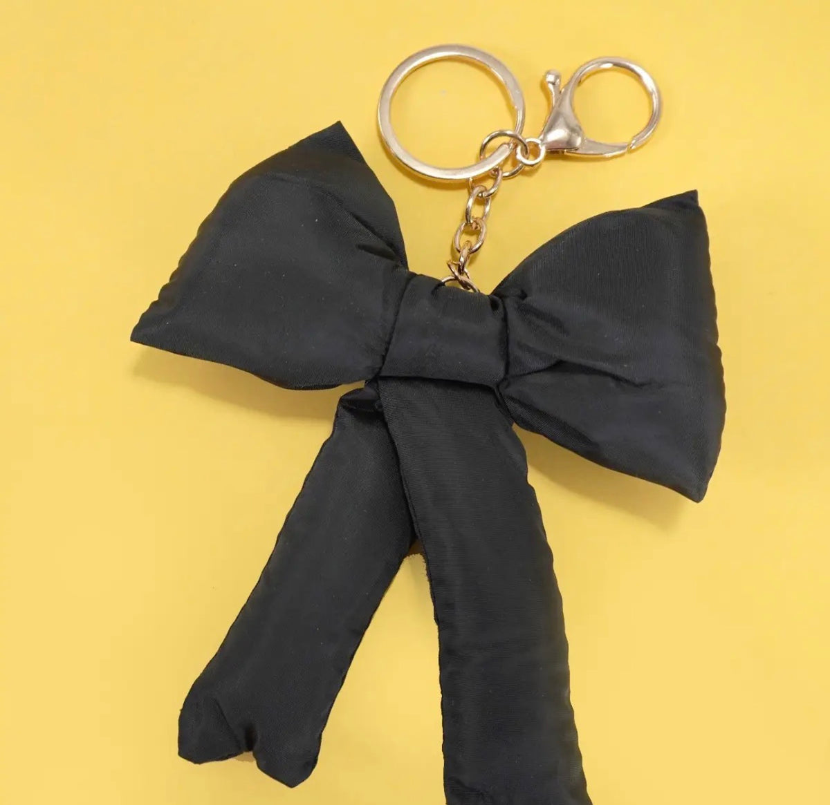 Puffy Bow Bag Charm Keychain
