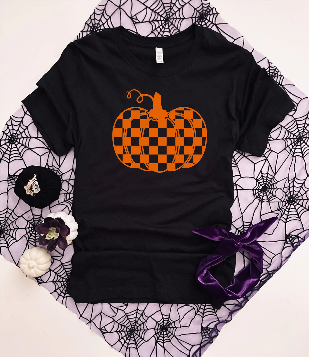 Checkered Pumpkin Tee | Pre-Order