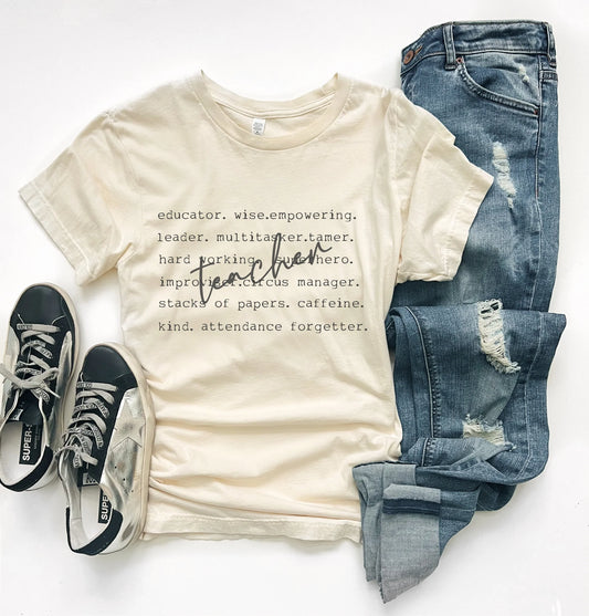 Teacher Word Tee | Pre-Order