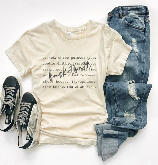 Basketball Words Tee | Pre-Order